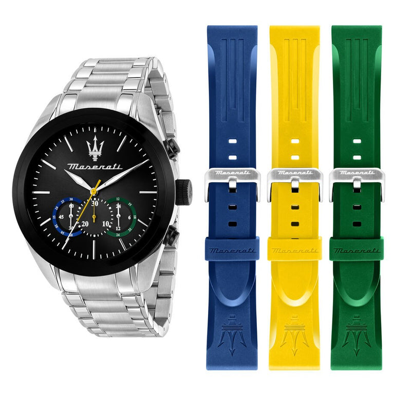 Maserati Traguardo Interchangeable Men's Watch Black Dial Chronograph R8873612061
