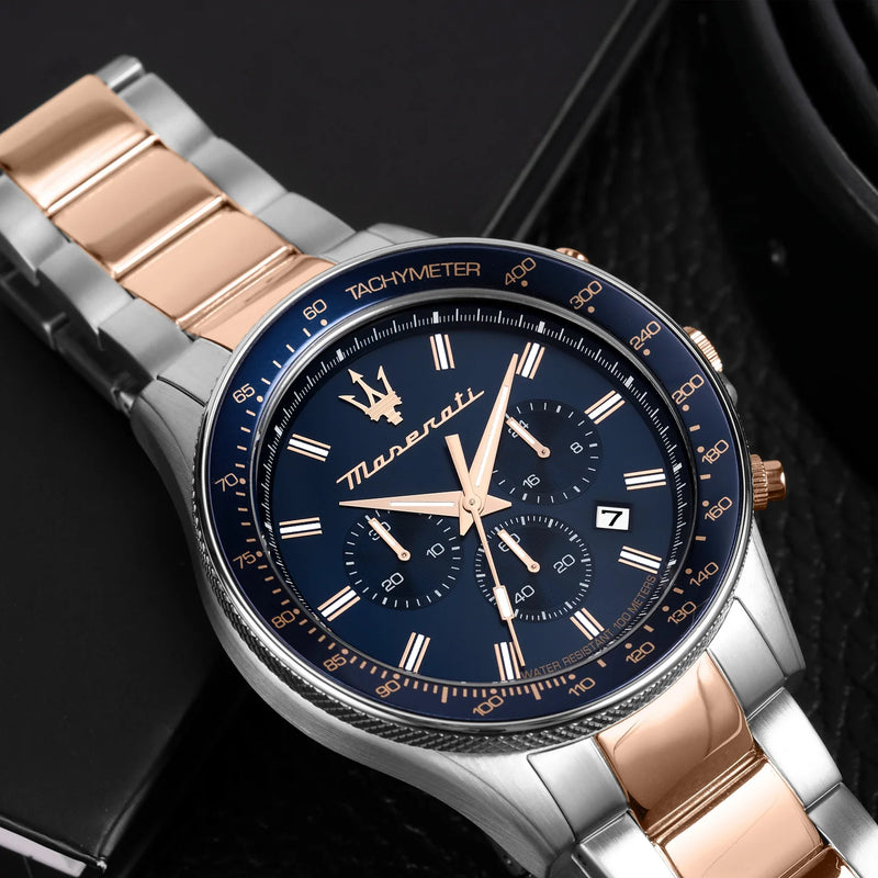 Maserati Sfida Men's Watch Two-Tone Blue Chronograph R8873640022