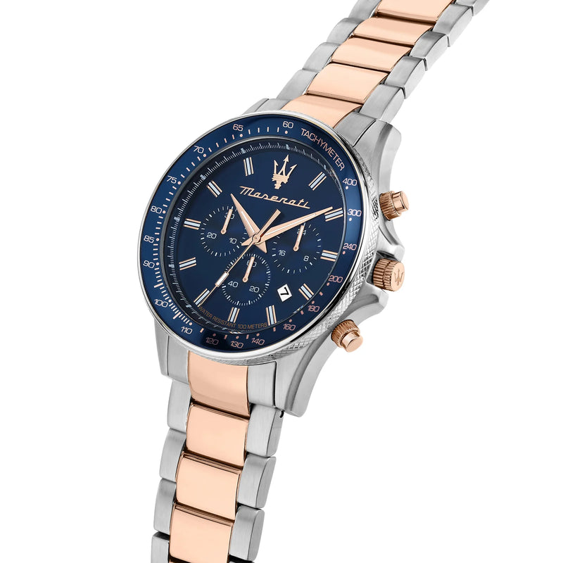 Maserati Sfida Men's Watch Two-Tone Blue Chronograph R8873640022