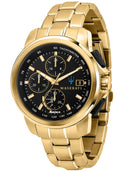 Maserati Successo Solar Men's Watch Gold / Black Chronograph R8873645002 Maserati