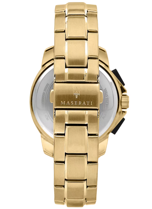 Maserati Successo Solar Men's Watch Gold / Black Chronograph R8873645002