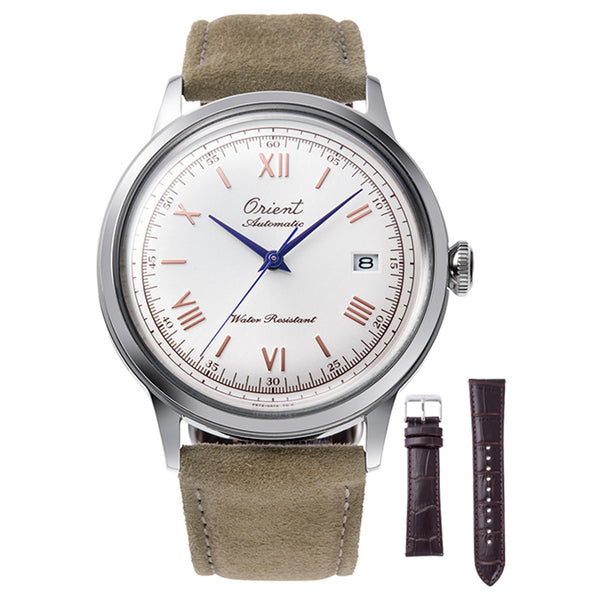Orient Bambino 75th Anniversary Men's Watch Beige Suede RA-AC0027S30B