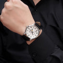 Orient Sun & Moon Men's Watch Silver / Black Leather RA-AK0008S30B Orient