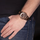 Orient Sun & Moon Men's Watch Rose Gold / Black Leather RA-AK0009T30B Orient