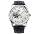 Orient Contemporary Semi-Skeleton Men's Watch Silver / Black Leather RA-AR0004S30B Orient