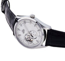 Orient Contemporary Semi-Skeleton Men's Watch Silver / Black Leather RA-AR0004S30B Orient