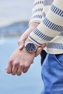 Orient Mako Solar Men's Watch Blue Dial Chronograph RA-TX0201L10B Orient