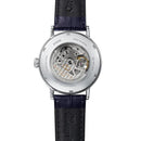 Orient Star Men's Watch Silver/Blue Leather Automatic RE-AV0007S00B - WatchStatus Ltd