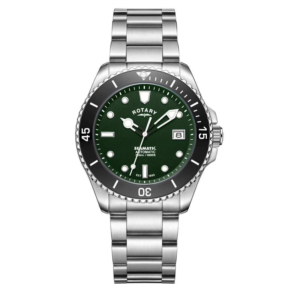 Rotary Seamatic Men's Watch Green RGB05430/78