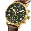 Rotary Apex100 Pilot Men's Watch Green Dial Leather RGS10002/24 Rotary