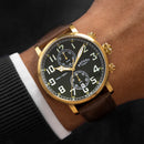Rotary Apex100 Pilot Men's Watch Green Dial Leather RGS10002/24 Rotary