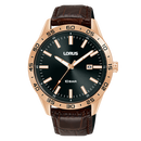 Lorus Sports Men's Watch Rose Gold Leather RH954QX9 Lorus