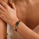 Rosefield Octagon XS Studio Ladies Watch Black Gold SBGSG-O57