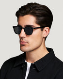 Corner Angle Square Sunglasses Black SL 28-025