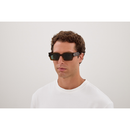Corner Angle Square Sunglasses Brown SL 572-011