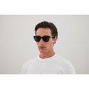 Corner Angle Sunglasses Rectangular Black SL 711-001