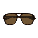 Corner Angle Pilot Sunglasses Havana SL 881-006 Saint Laurent