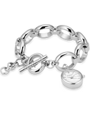 Rosefield Oval Charm Chain Ladies Watch Silver SWSSS-OV14