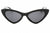 Moschino Ladies Sunglasses Cat-Eye Black MOS006/S - 02M2 IR