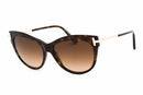 Tom Ford Kira Ladies Sunglasses Cat-Eye Havana FT0821 - 52F Tom Ford