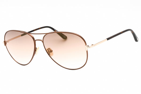 Tom Ford Clark Sunglasses Aviator Brown Mirror Lens FT0823 48G