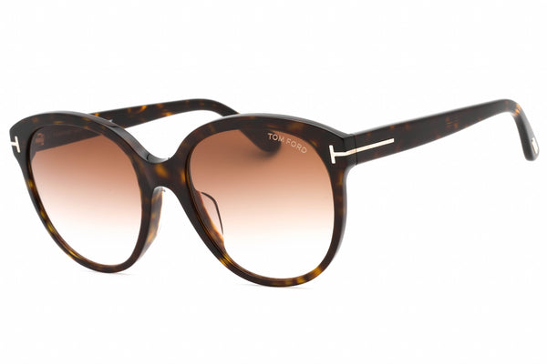 Tom Ford Nora Ladies Sunglasses Round Havana FT0957-D 52F