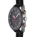 Tissot PRS516 Men's Black Leather Chronograph Watch T1004171605100 - WatchStatus Ltd
