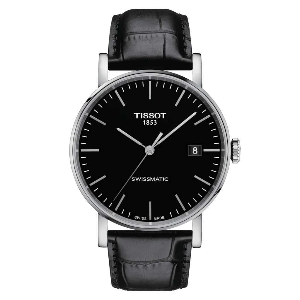 Tissot Everytime Men's Watch Swissmatic Black Leather T1094071605100
