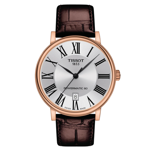 Tissot Carson Men's Watch Powermatic 80 Brown Leather T1224073603300
