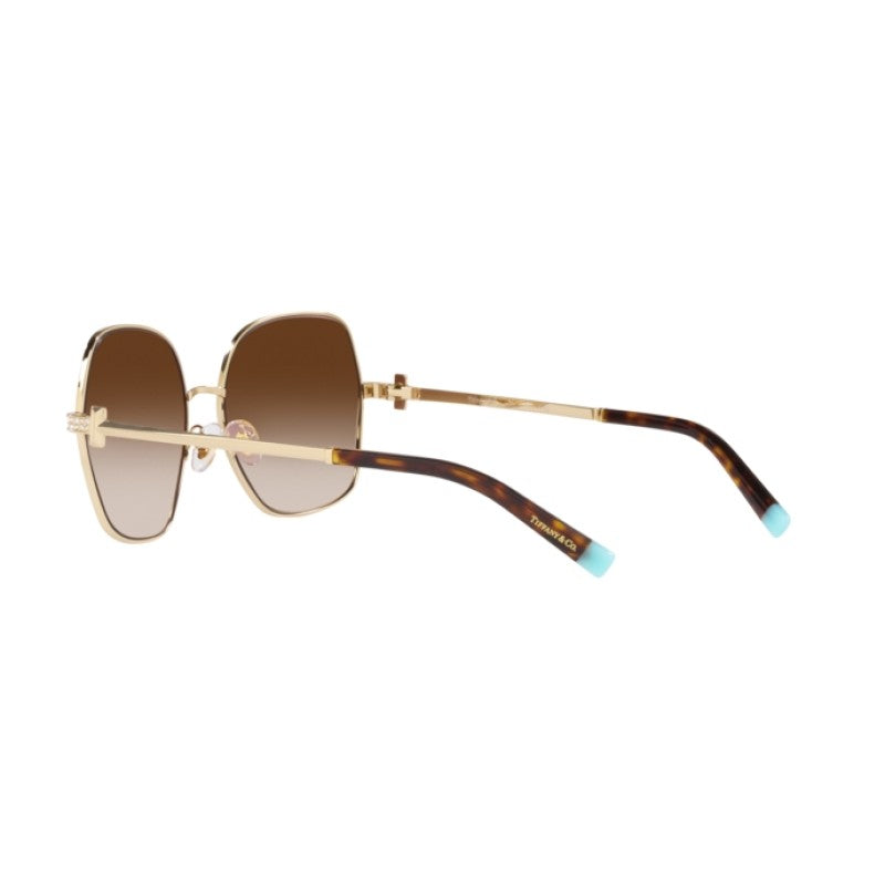 Tiffany & Co. Ladies Sunglasses Square Gold / Brown TF3085B