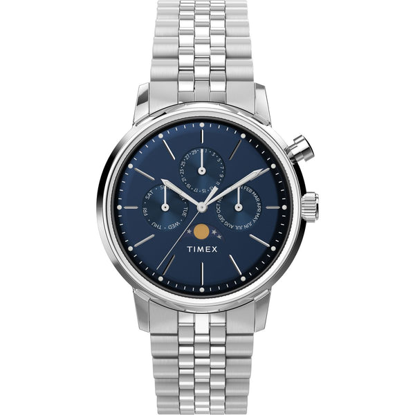 Timex Marlin Moon Phase Men's Watch Blue Dial TW2W51300