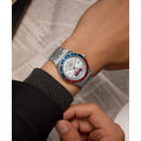 Timex X Peanuts Q GMT Men's Watch Silver 'Pepsi' Bezel TW2W83300