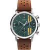 Timex Marlin® Men's Watch Chronograph Green Dial Brown Leather TW2W99100 Timex