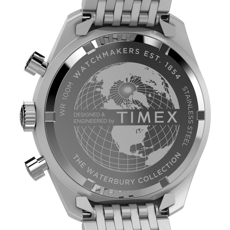 Timex Waterbury Men's Watch Silver Chronograph TW2Y18700