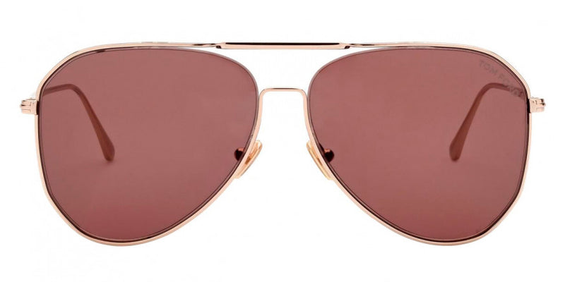 Tom Ford Charles Sunglasses Pilot Rose Gold Lens FT0853 28E