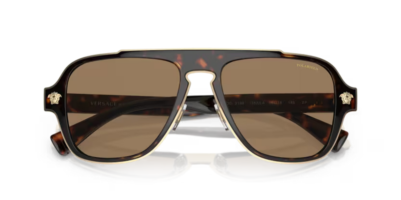 Versace Sunglasses Irregular Havana Frame VE2199 1252LA