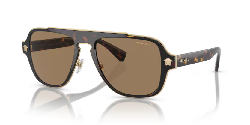 Versace Sunglasses Irregular Havana Frame VE2199 1252LA
