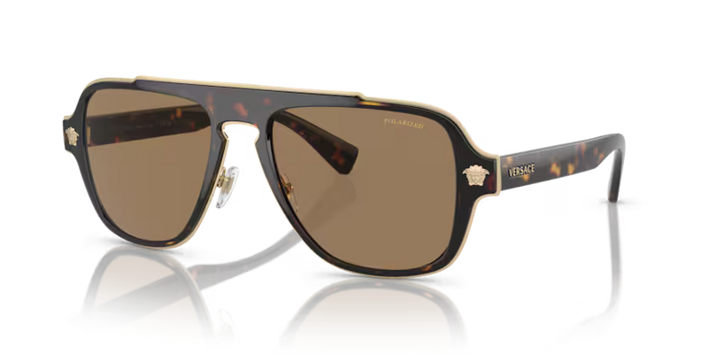 Versace Sunglasses Irregular Havana Frame VE2199 1252LA