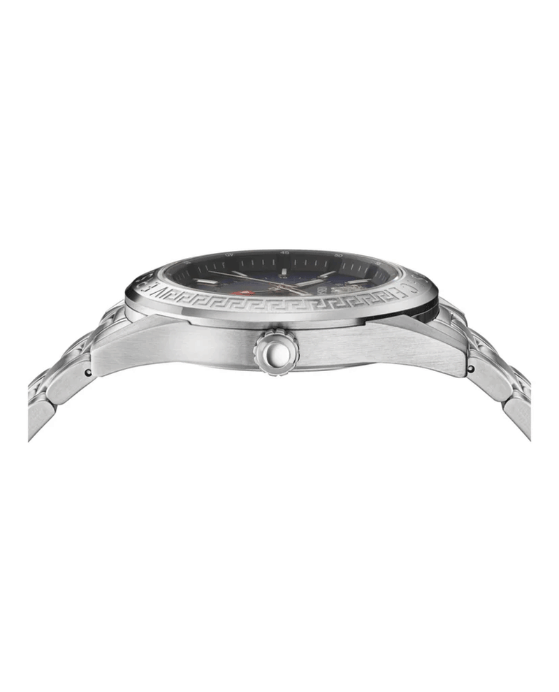 Versace V-Code Men's GMT Watch Blue Dial VEAFA04