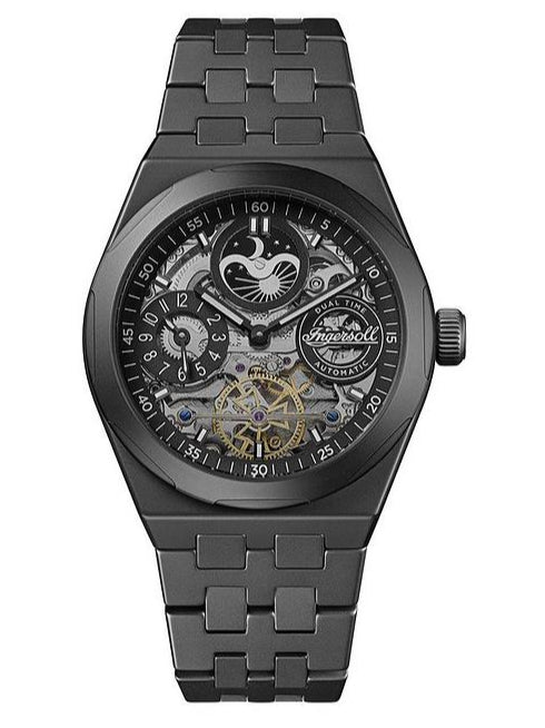 Ingersoll The Broadway Men's Watch Black Ceramic Skeleton Automatic I15102
