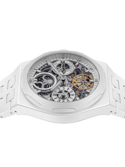 Ingersoll The Broadway Men's Watch White Ceramic Skeleton Automatic I15103