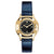 Versace Medusa Frame Watch Ladies Gold Blue Leather VEVF00720