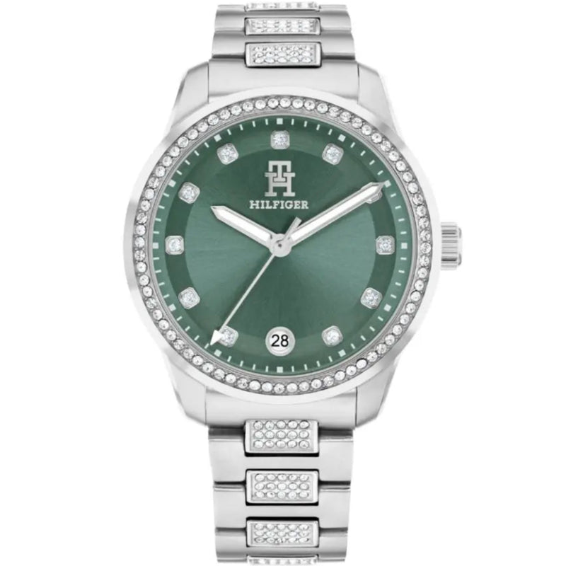 Tommy Hilfiger TH85 Ladies Silver Crystal Watch 1782759