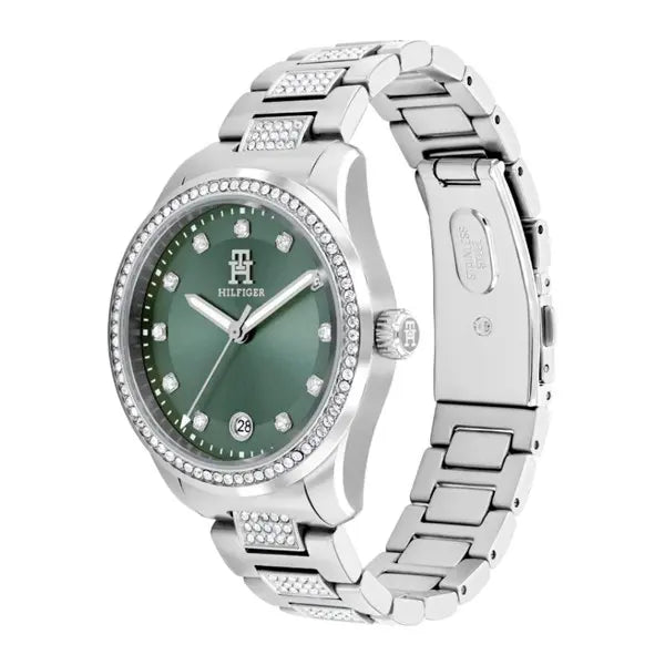 Tommy Hilfiger TH85 Ladies Silver Crystal Watch 1782759