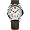 Wenger Terragraph Men's Watch Silver Leather Strap 01.0541.120 Wenger