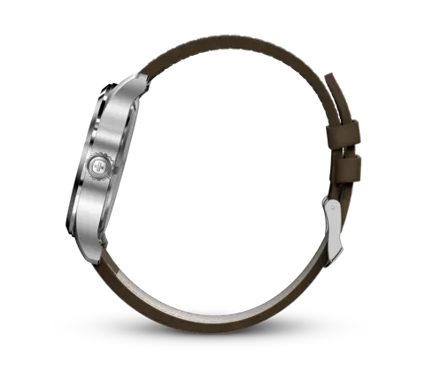 Wenger Terragraph Men's Watch Silver Leather Strap 01.0541.120