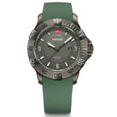 Wenger Seaforce Men's Watch Gunmetal / Green Silicone Strap 01.0641.143