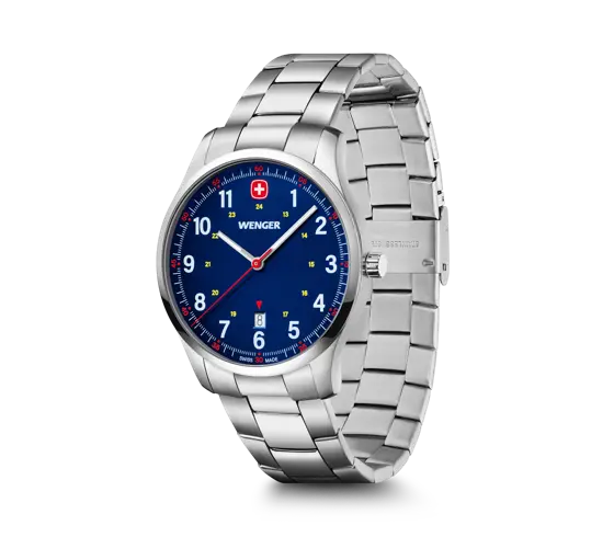 Wenger City Sport Men's Watch Silver Blue Dial 01.1441.134