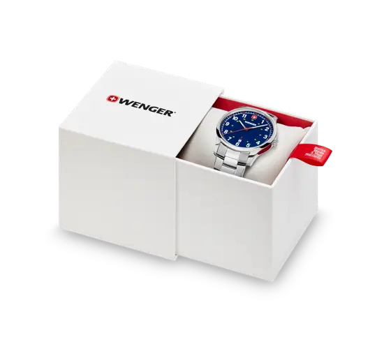 Wenger City Sport Men's Watch Silver Blue Dial 01.1441.134