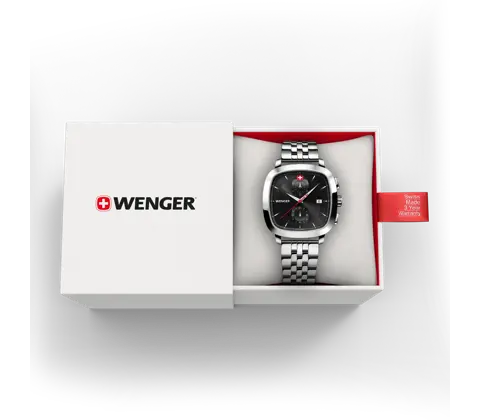 Wenger Vintage Classic Men's Watch Black Dial Chronograph 01.1933.101